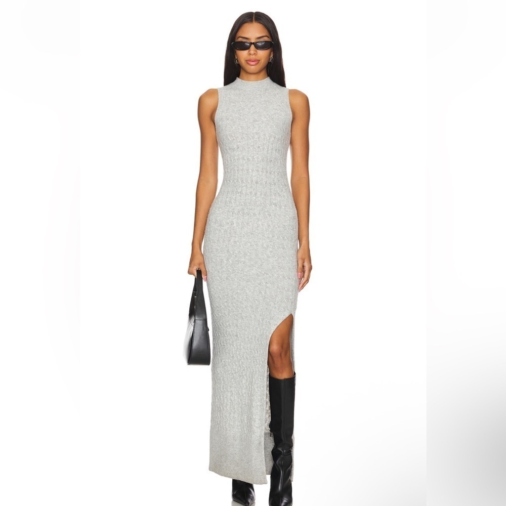 NWT AMANDA UPRICHARD Isla Dress in Light Heather Gray ($255) sweater dress - M